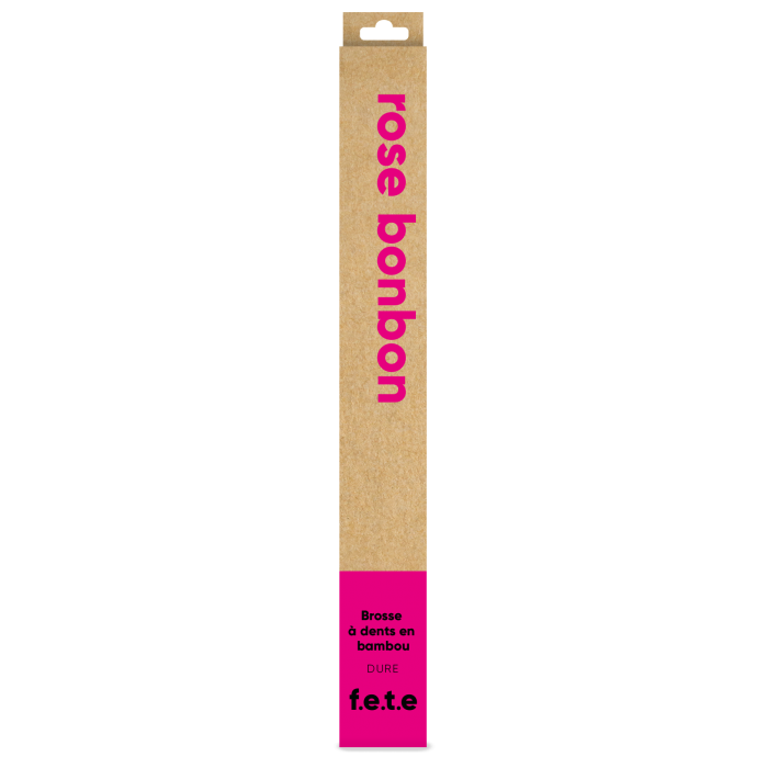 Soin du corps & du visage : Brosse à dent en bambou Dure - Fushia à 2,50 € -5%