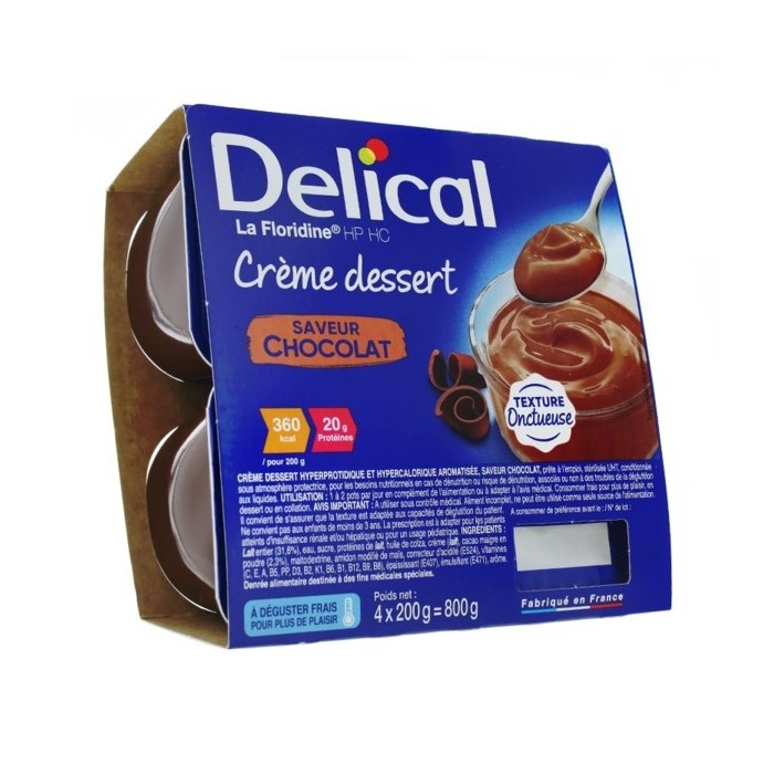 Delical Crème Dessert HP HC sans Lactose Chocolat sur Cap Vital Réu