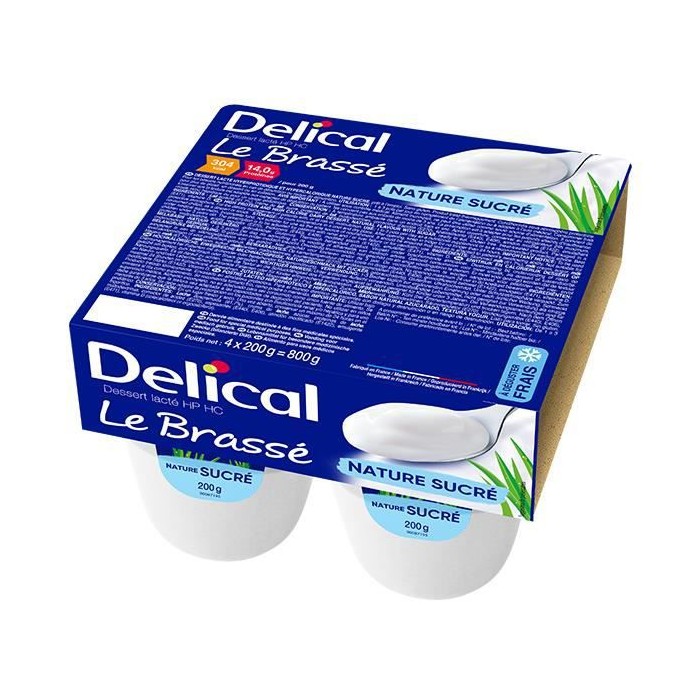 Nutrition & Hydratation : Delical Dessert lacté HP HC Le Brassé Nature sucré à 11,35 € -5%