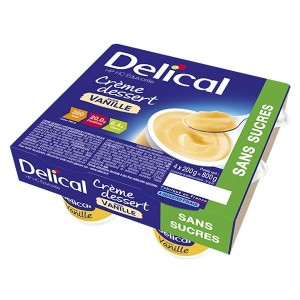 Nutrition & Hydratation : Delical Crème dessert HP/HC Sans sucres Vanille à 11,35 € -5%