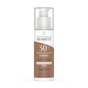 Beauté : Crème solaire visage teintée SPF30 dorée - Laboratoires de Biarritz à 19,90 € -5%