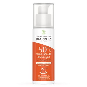 Beauté : Crème solaire bébé/enfant SPF50+ 50ml - Laboratoires de Biarritz à 19,90 € -5%