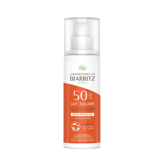 Beauté : Lait solaire SPF50 100ml - Laboratoires de Biarritz à 22,90 € -5%