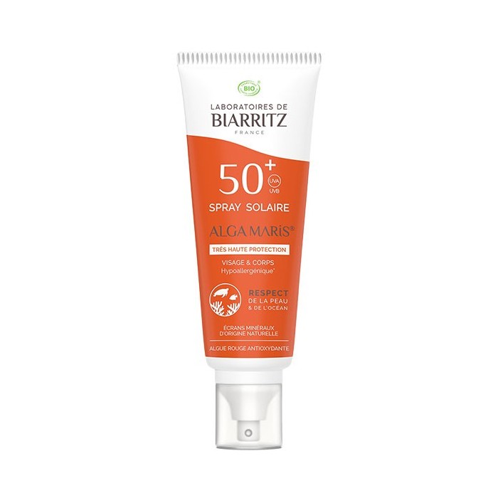 Beauté : Spray solaire SPF50+ 100ml - Laboratoires de Biarritz à 22,90 € -5%