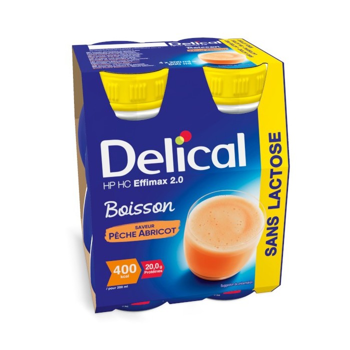 Nutrition & Hydratation : Delical boisson sans lactose Pêche/Abricot à 11,35 € -5%