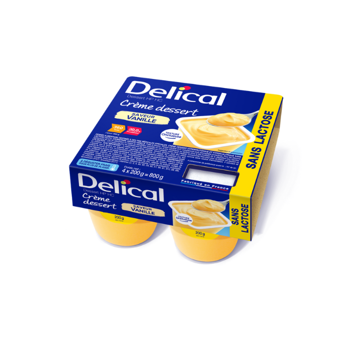 Nutrition & Hydratation : Delical crème dessert non lactée HP/HC Vanille à 11,06 € -5%