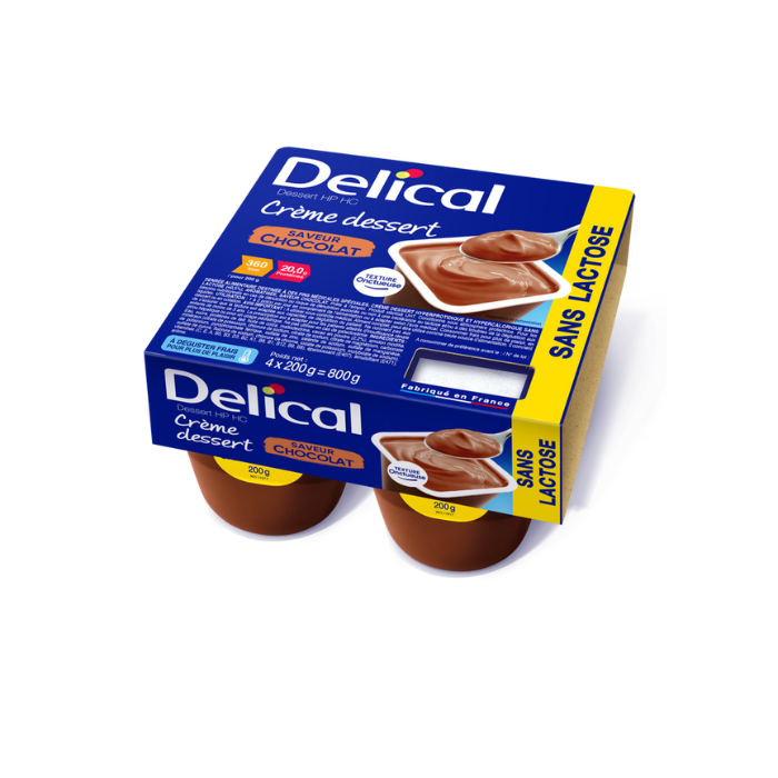 Nutrition & Hydratation : Delical crème dessert non lactée HP/HC Chocolat à 11,35 € -5%