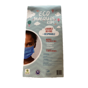 Indispensables COVID-19 : 10 masques en tissu ENFANT - lavables 30 fois à 15,90 €
