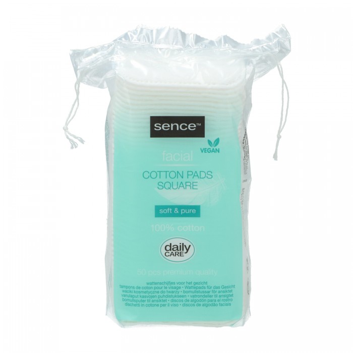 Beauté : Coton carré x50 à 2,49 € -5%